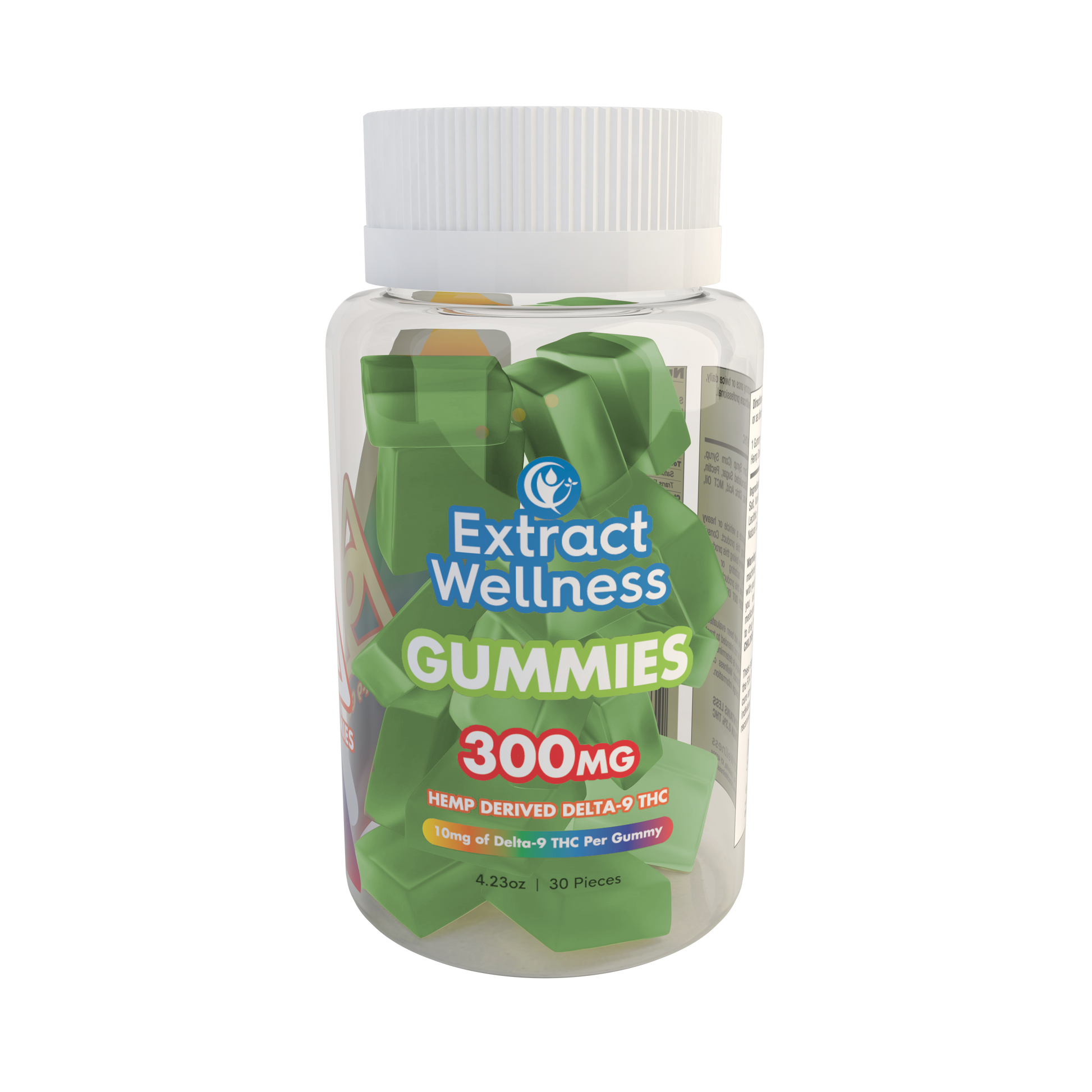 D9 THC Gummies - Green Apple-1